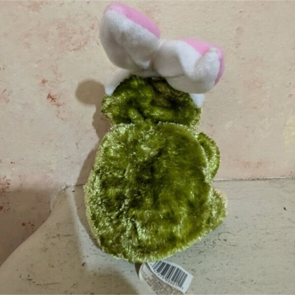 Dan Dee Frog Plush Toy With Bunny Ears 7: green pink  stuffed animal - Picture 6 of 10